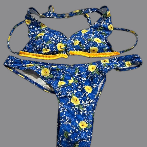 Juniper Yellow/Blue Floral lBikini - Picture 1 of 4